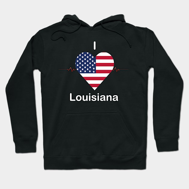 I love Louisiana Hoodie by FUNEMPIRE